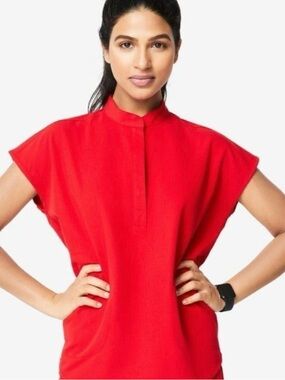 Figs Pop Red Rafaela - Oversized Scrub Top™